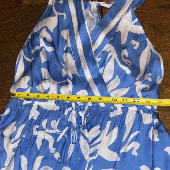 NWT Surf Gypsy Blue and White Floral Dress size large $73 - Picture 7 of 13